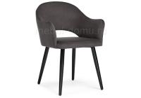 Стул Апри микровелюр графитовый / черный глянец Стул Апри микровелюр графитовый / черный глянец