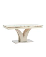 Стол обеденный Верона раскладной 160-220*90 глянцевый бежевый фото Стол обеденный Верона раскладной 160-220*90 глянцевый бежевый. Фото №1