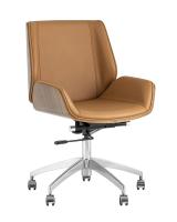 Кресло офисное TopChairs Crown коричневое фото Кресло офисное TopChairs Crown коричневое. Фото №1