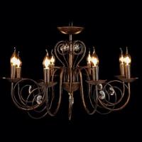 Подвесная люстра Eurosvet Tomas 60018/8 черный с золотом. Фото №1