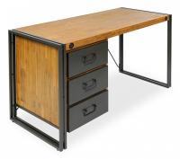 Стол письменный Secret De Maison CITY ( mod. CTY L09-3D ) металл/дерево акация, 140х60х74см, коричневый дым (smoke brown B034) фото Стол письменный Secret De Maison CITY ( mod. CTY L09-3D ) металл/дерево акация, 140х60х74см, коричневый дым (smoke brown B034). Фото №1