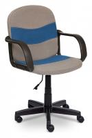 Компьютерное кресло BAGGI ткань, серый/синий, С27/С24 фото Компьютерное кресло BAGGI ткань, серый/синий, С27/С24. Фото №1