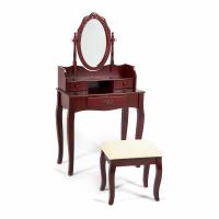 Туалетный столик с пуфом NY-V3024 (вишня)
