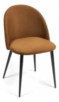 Стул MONRO (mod. 710) ткань/металл, 56х51х80 см, высота до сиденья 47 см, коричневый barkhat 11/черный (поставляется по 4 шт)