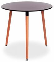 Стол MARS (mod. T1004) МДФ/дерево, 80 х 80 х 75 см , Black (черный)/ Natural (натуральный). Фото №1