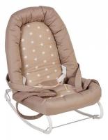 Шезлонг детский Polini kids Звезды, бежевый фото Шезлонг детский Polini kids Звезды, бежевый. Фото №1