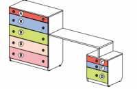 Стол с комодом и опорной тумбой Силуэт фото Стол с комодом и опорной тумбой Силуэт. Фото №1