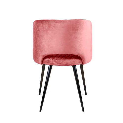 Стул Базель коралловый с прострочкой с черными ножками. Фото №11