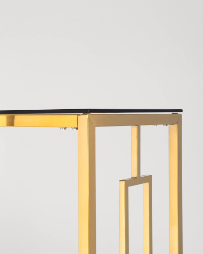 Консоль БРУКЛИН 120*40 золото стекло smoke. Фото №6