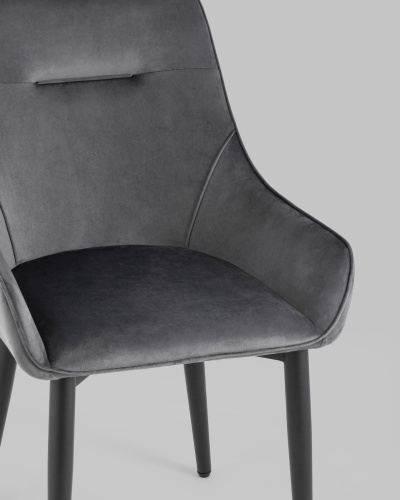 Стул Диана велюр серый. Фото №9
