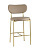 Стул полубарный Барбара экокожа бежевая золотые ножки