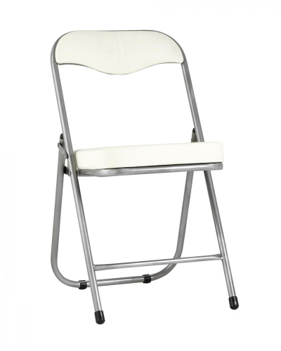 Стул складной ДЖОН металлик, слоновая кость. Фото №1