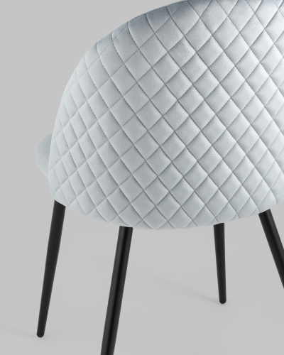 Стул Lilly велюр серо-голубой фото Стул Lilly велюр серо-голубой. Фото №8