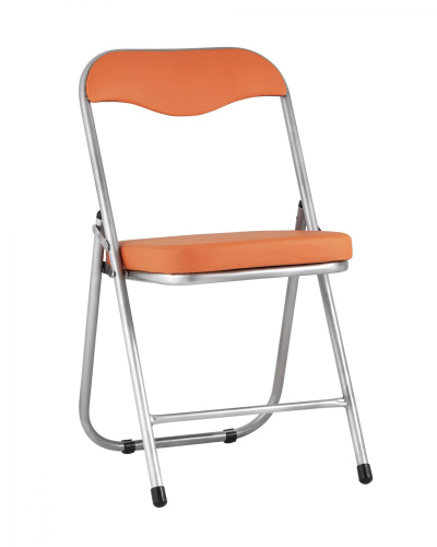 Стул складной ДЖОН металлик, оранжевый. Фото №1