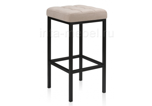Барный стул Лофт ткань канди крем / черный матовый. Фото №1
