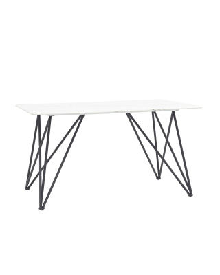 Стол обеденный Сакраменто 140*90 белый стеклянный. Фото