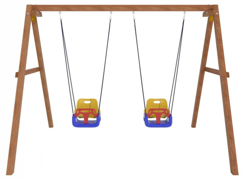 Качели детские Р911-2, коричневый фото Качели детские Р911-2, коричневый. Фото №4