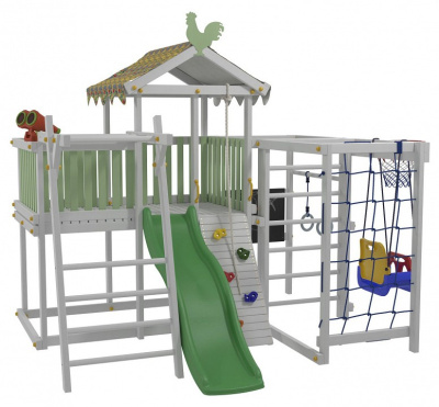 Комплекс игровой ДК1Б, бирюзовый, серый. Фото