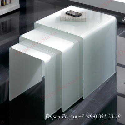 Набор из трех столиков DUPEN ND-01 белый фото Набор из трех столиков DUPEN ND-01 белый. Фото №3