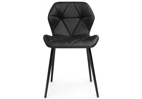 Стул Вальд экокожа черный / черный глянец. Фото №2
