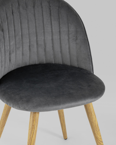 Стул Лион Страйпс велюр серый фото Стул Лион Страйпс велюр серый. Фото №9