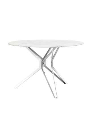 Стол обеденный Балтимор D120 белый стеклянный. Фото №2