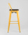 Стул барный TOLIX WOOD со спинкой желтый. Фото №5