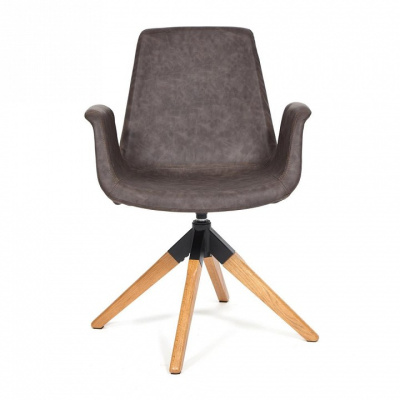 Кресло  ROKIN  (mod. DM4273A)   дерево, металл, ткань, 63*62*90, коричневый (western brown). Фото №2