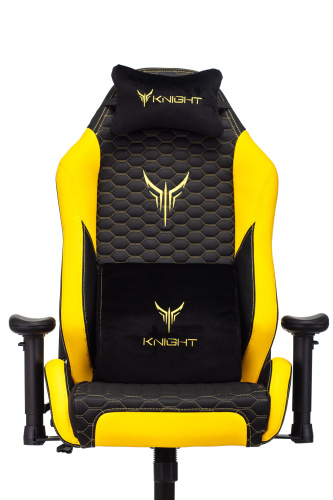 Кресло игровое Knight Neon черный/желтый соты эко.кожа с подголов. крестовина металл. Фото №8