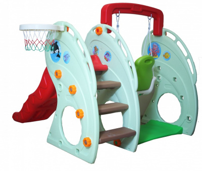 Комлекс игровой Лягушка ZK017-4, голубой, красный. Фото