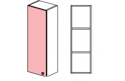 Шкаф навесной узкий высокий Силуэт. Фото