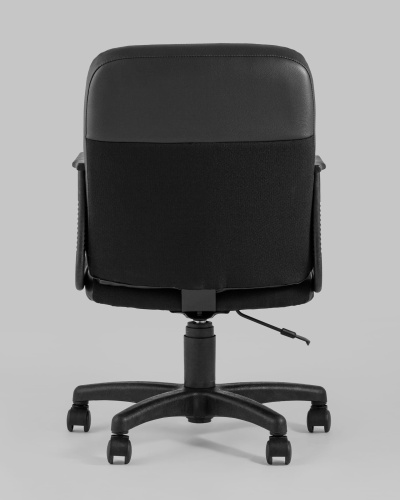 Кресло офисное Чарли М экокожа ткань черный. Фото №6