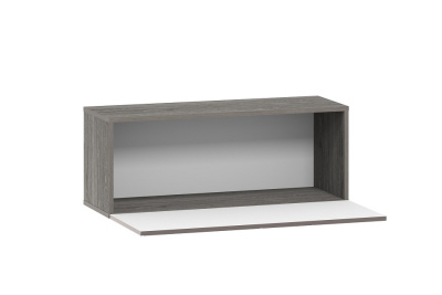 Шкаф навесной Summit НМ 014.21-01 (открывание вниз) , Софт Графит, Ясень Анкор темный. Фото №2