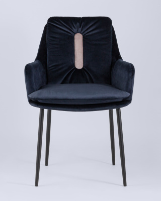 Кресло Саманта велюр темно-синий. Фото