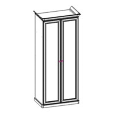 Шкаф 2-ств Патрисия крем корень глянец. Фото