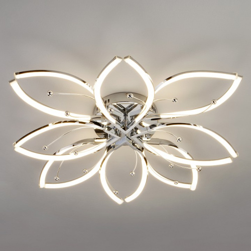 Потолочная люстра Eurosvet Fiona 90092/8 хром 96W. Фото №1