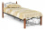 Кровать AT-803 Wood slat base дерево гевея/металл, 90*200 см (Single bed), красный дуб/черный. Фото №1