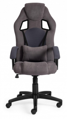 Кресло DRIVER флок/ткань, серый/серый, 29/12. Фото