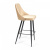 Стул барный KISH (mod. 714) ткань/металл, 50х57х110 см, высота до сиденья 78 см, бежевый barkhat 5/черный (поставляется по 2 шт). Фото №2