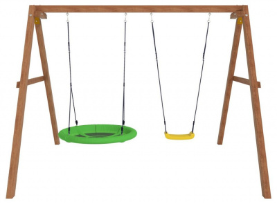 Качели детские Р911-19, коричневый. Фото