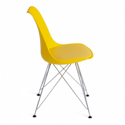 Стул TULIP IRON CHAIR (mod.EC-123) металл/пластик, 54,5*48*83,5см, желтый (поставляется по 4 шт). Фото