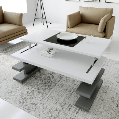 Журнальный стол NORA 2065 Blanco mate/Grafito/Negro. Фото №2