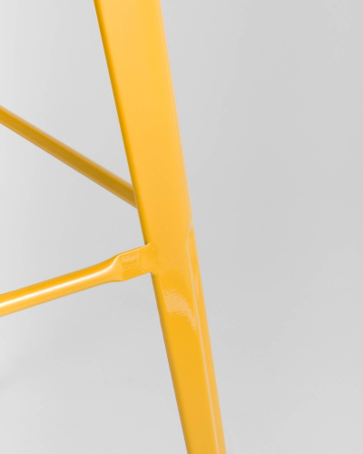 Стул барный TOLIX WOOD со спинкой желтый. Фото №10