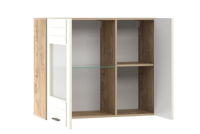 Шкаф навесной НМ 011.29-01 Livorno, Софт Панакота, Дуб Бунратти фото Шкаф навесной НМ 011.29-01 Livorno, Софт Панакота, Дуб Бунратти. Фото №2