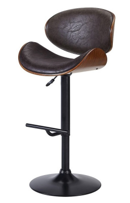 Стул барный JY1076 коричневый/черный фото Стул барный JY1076 коричневый/черный. Фото №2