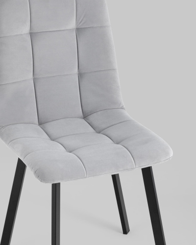 Стул Oliver Square велюр светло-серый. Фото №9