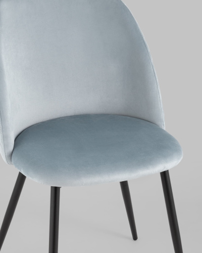 Стул Lilly велюр серо-голубой фото Стул Lilly велюр серо-голубой. Фото №9