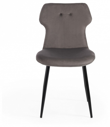 Стул Secret De Maison ROBOCOP (mod. DC0128) вельвет/металл, 57 х 46 х 85 см , серый (HLR 24)/черный   (поставляется по 4 шт). Фото №2