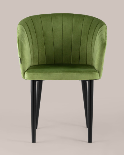 Стул с подлокотниками Нейтон велюр травяной. Фото №5