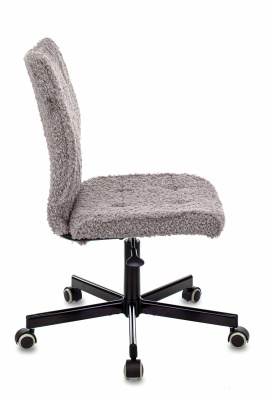 Кресло Бюрократ CH-330M серый экомех крестовина металл черный. Фото